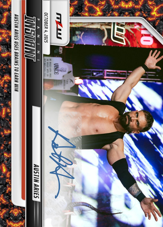 Austin Aries – Austin Aries Uses Brains to Earn Win trading card PW Catalog