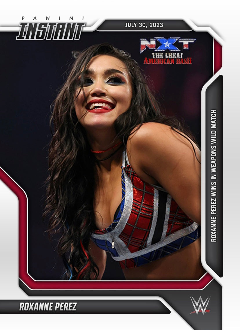 Roxanne Perez – Roxanne Perez Wins in Weapons Wild Match trading card PW Catalog