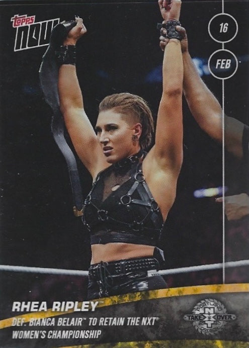 Rhea Ripley DEF. Bianca Belair to Retain the NXT Women’s Championship trading card PW Catalog