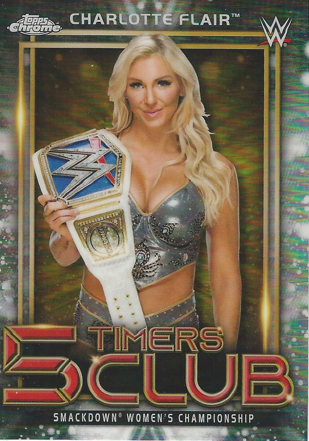 WWE Topps Chrome 2021 Charlotte Flair 5T-3 trading card PW Catalog