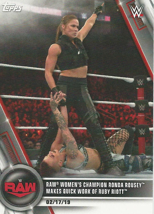 WWE Topps Women Division 2020 Ronda Rousey #12