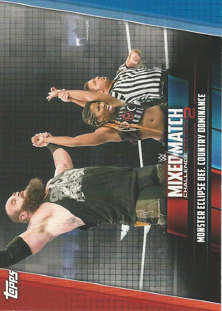 WWE Topps Women Division 2019 Braun Strowman and Ember Moon MMC-16 trading card PW Catalog