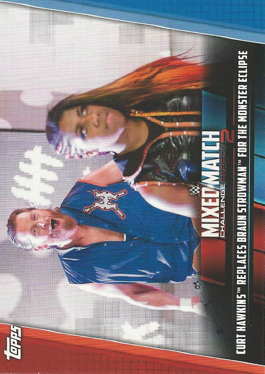 WWE Topps Women Division 2019 Ember Moon and Curt Hawkins MMC-18 trading card PW Catalog