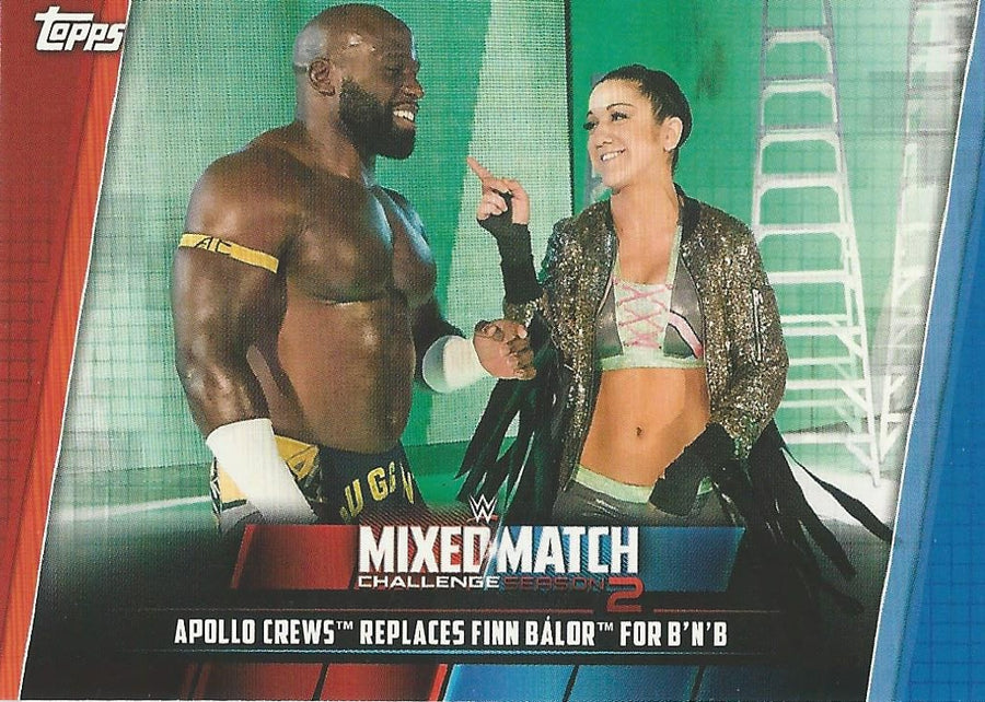 WWE Topps Women Division 2019 Bayley and Apollo Crews MMC-22