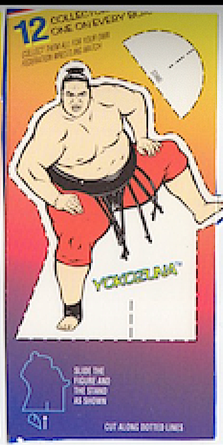 Yokozuna WWF Ice Cream Cut-out & Card 1995 Good Humor PW Catalog