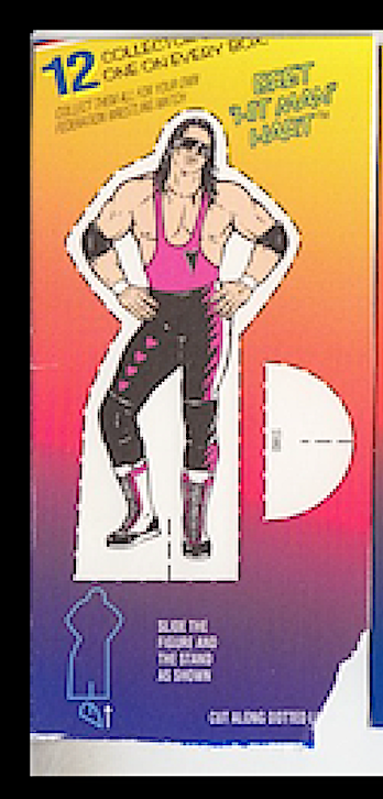 Bret Hart WWF Ice Cream Cut-out & Card 1995 Good Humor PW Catalog