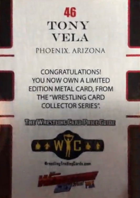 Tony Vela trading card PWcatalog