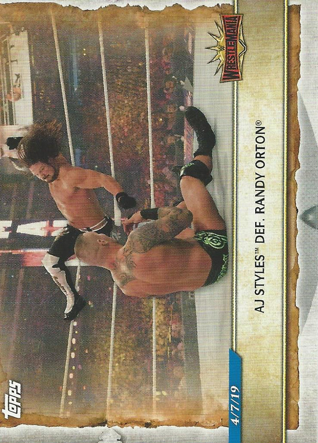 WWE Topps Road to Wrestlemania 2020 AJ Styles #96