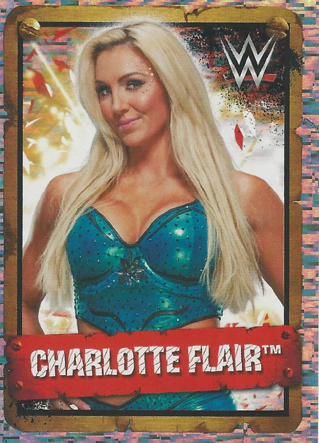 WWE Topps Stickers 2017 Charlotte Flair Foil #96