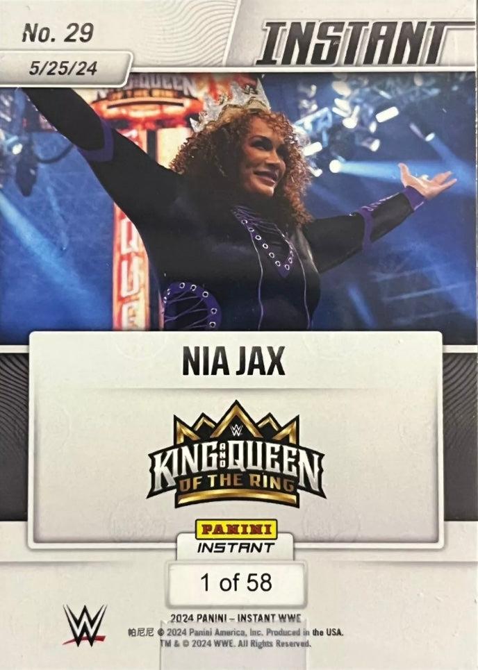 NIA JAX – NIA JAX Wins Queen of the Ring Tournament trading card PW Catalog