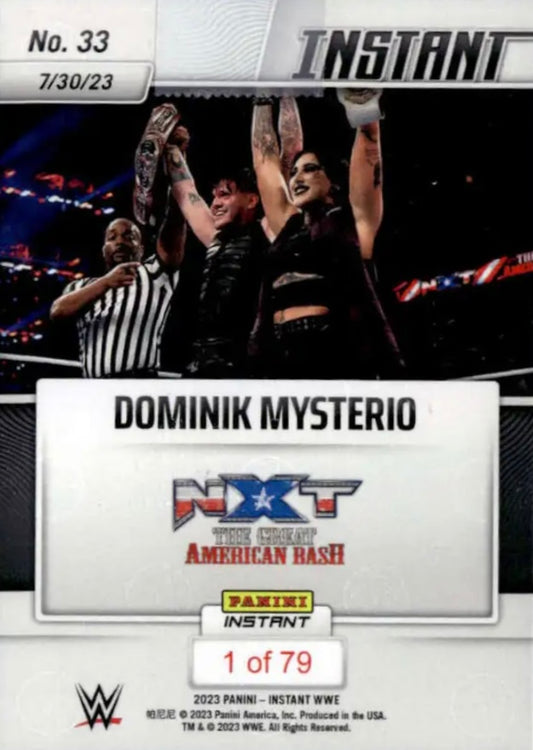 Dominik Mysterio – Dominik Mysterio Defends North American Championship trading card PW Catalog