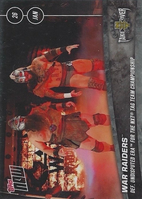 War Raiders DEF. Undisputed ERA for the NXT TAG Team Championship trading card PW Catalog