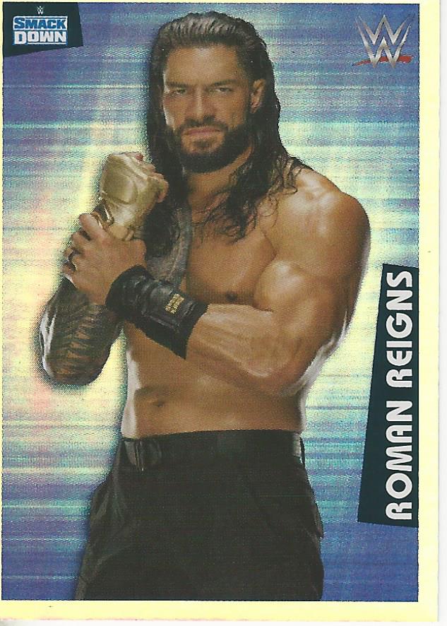 WWE Panini 2022 Sticker Collection Roman Reigns Foil #97