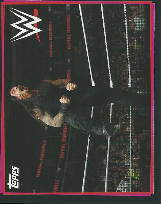 WWE Topps Road to Wrestlemania Stickers 2021 Roman Reigns #97