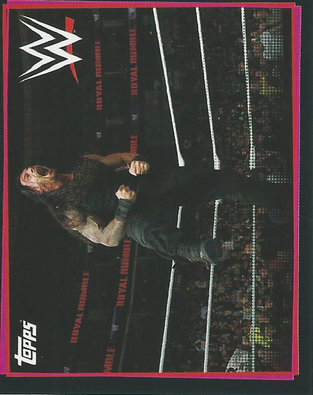 WWE Topps Road to Wrestlemania Stickers 2021 Roman Reigns #97