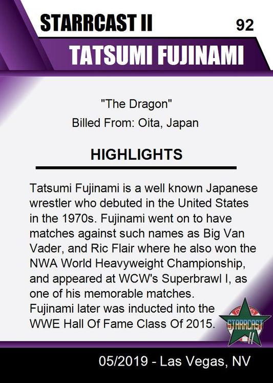 Tatsumi Fujinami trading card PW Catalog