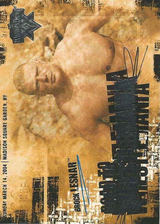 WWE Fleer Wrestlemania XX 2004 Brock Lesnar RW 3 of 10