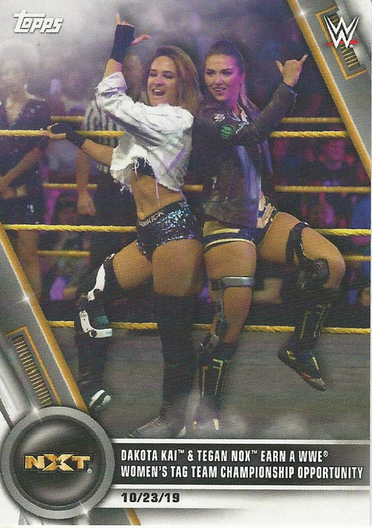 WWE Topps Women Division 2020 Dakota Kai and Tegan Nox #98