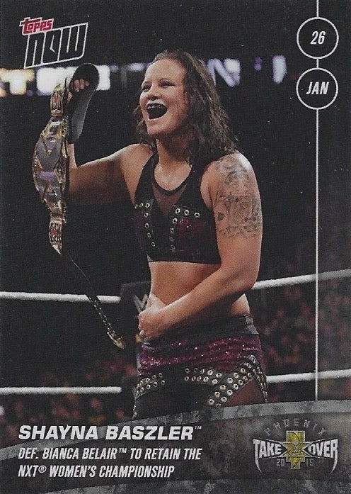 Shayna Baszler DEF. Bianca Belair to Retain the NXT Women’s Championship trading card PW Catalog