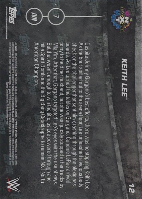 Keith LEE Retains the NXT North American Championship trading card PW Catalog