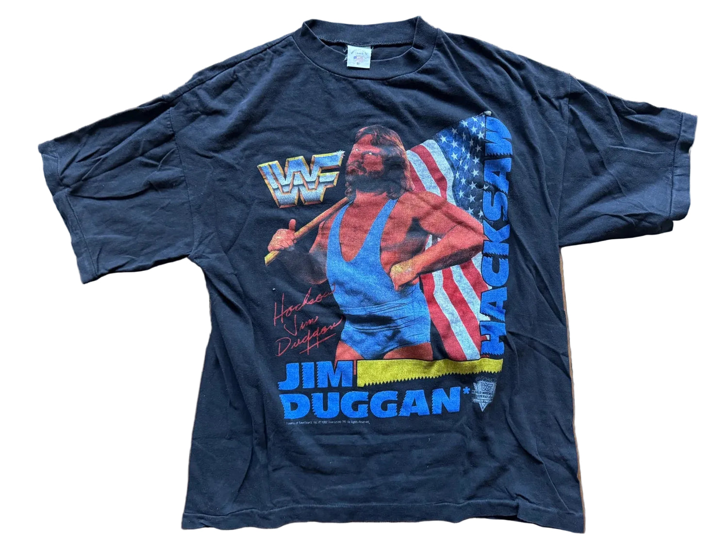1992 WWF Hacksaw Jim Duggan T-shirt Pwcatalog