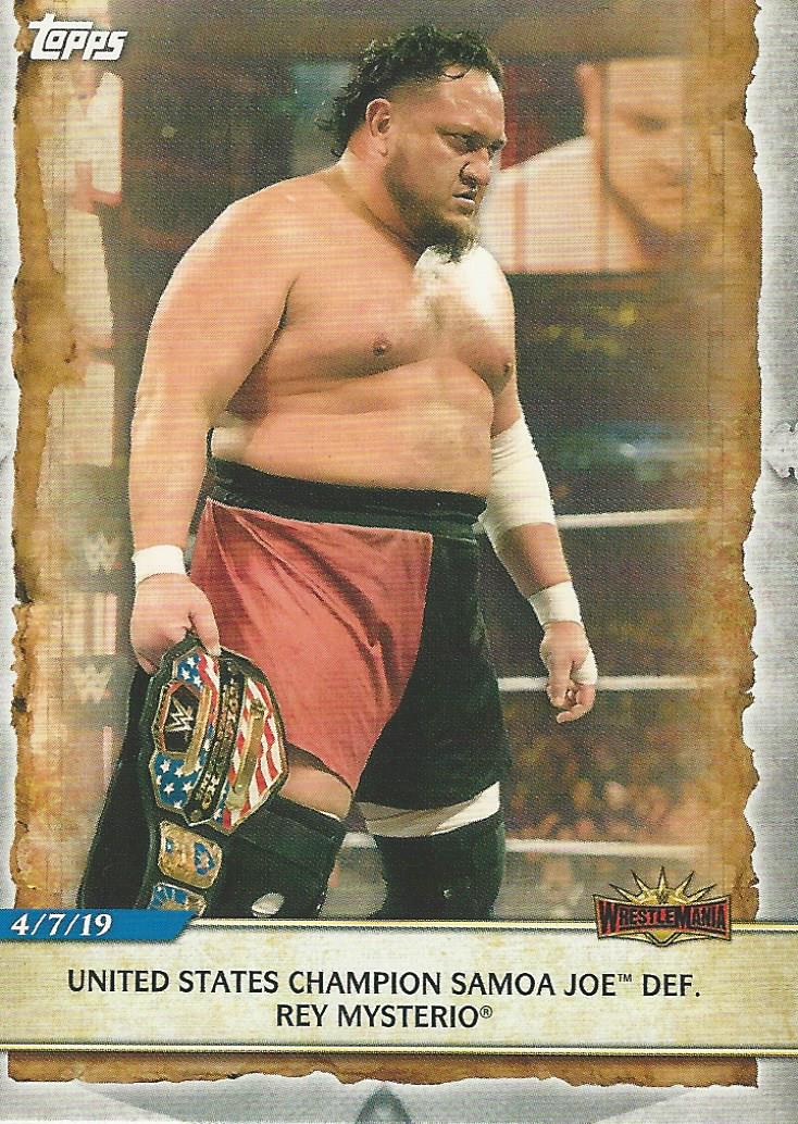 WWE Topps Road to Wrestlemania 2020 Samoa Joe #99