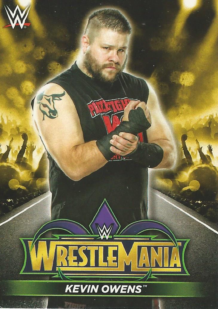 WWE Topps Road to Wrestlemania 2018 Kevin Owens R9 trading card PW Catalog