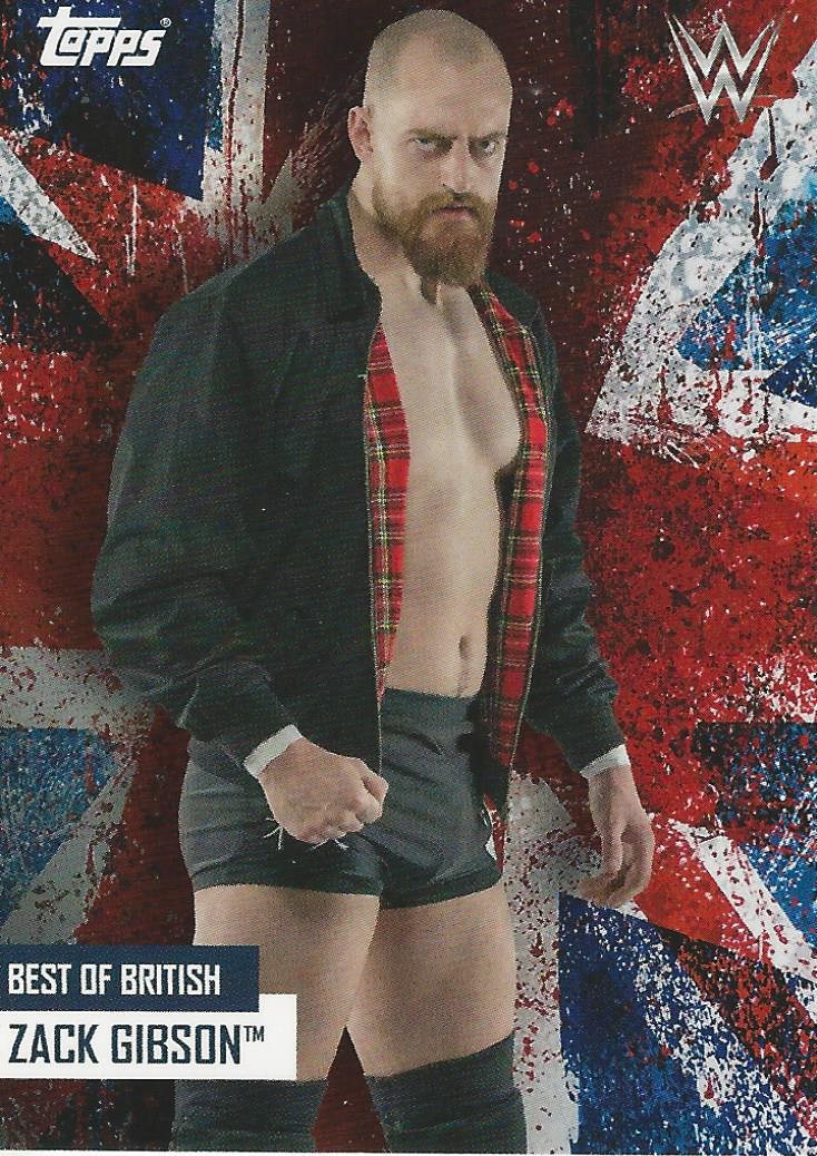 WWE Topps Best of British 2021 Zack Gibson trading card PW Catalog