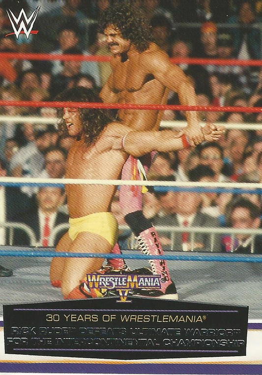 WWE Topps Road to Wrestlemania 2014 Rick Rude vs Ultimate Warrior 9 of 60 trading card PW Catalog