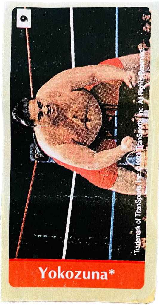 WWF Dunkin Bubble Gum Stickers (1993) No. 9 Yokozuna PW Catalog