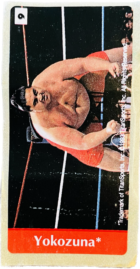WWF Dunkin Bubble Gum Stickers (1993) #9 Yokozuna