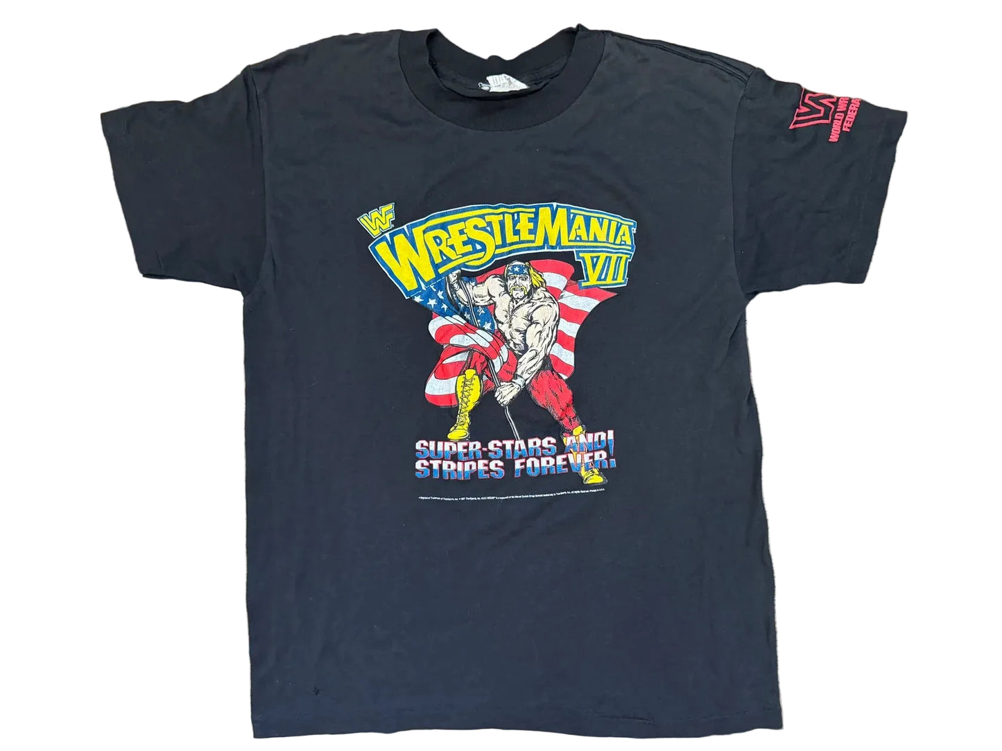 1991 WWF Wrestlemania VII Hulk Hogan T-shirt Pwcatalog