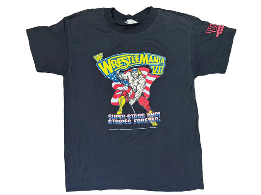 1991 WWF Wrestlemania VII Hulk Hogan T-shirt Pwcatalog