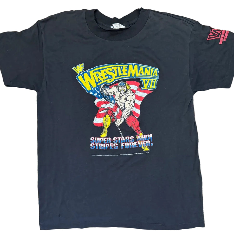 1991 WWF Wrestlemania VII Hulk Hogan T-shirt Pwcatalog