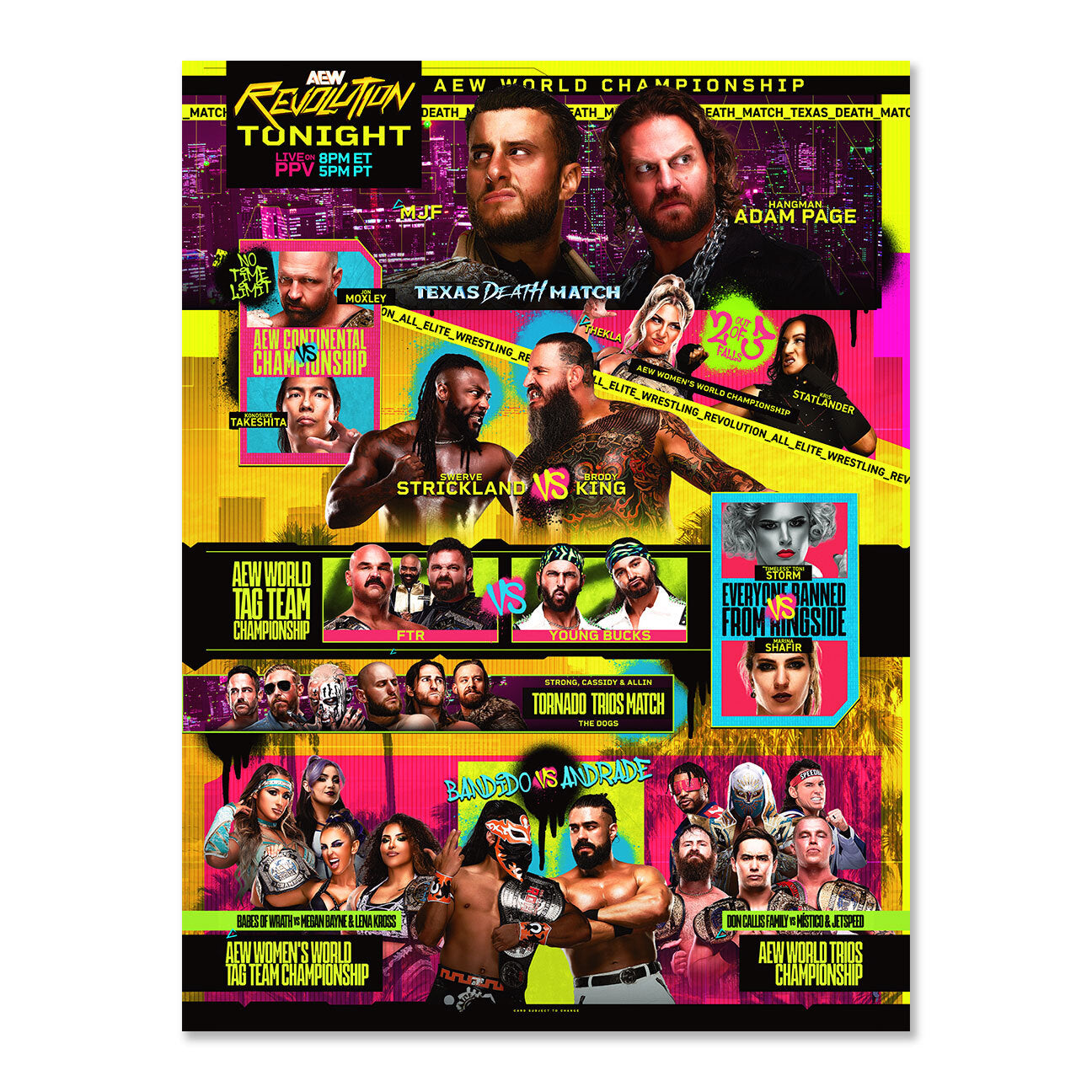 AEW Revolution 2026 18"x24" Event Poster Poster PW Catalog