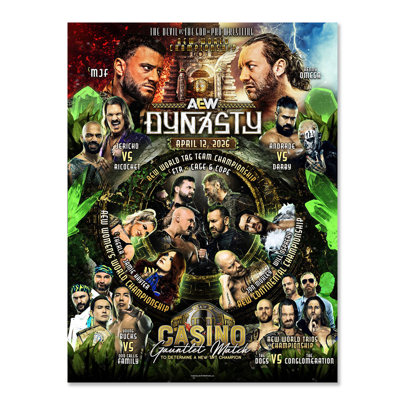 AEW Dynasty 2026 18"x24" Event Poster Poster PW Catalog