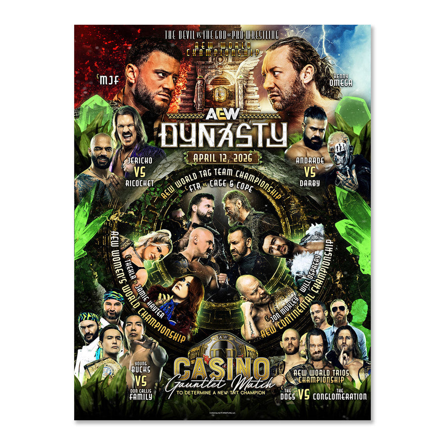AEW Dynasty 2026 18"x24" Event Poster Poster PW Catalog