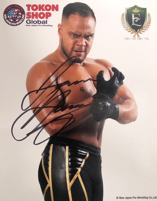 Autographed Aaron Henare Portrait 2022 04 United Empire logo PW Catalog
