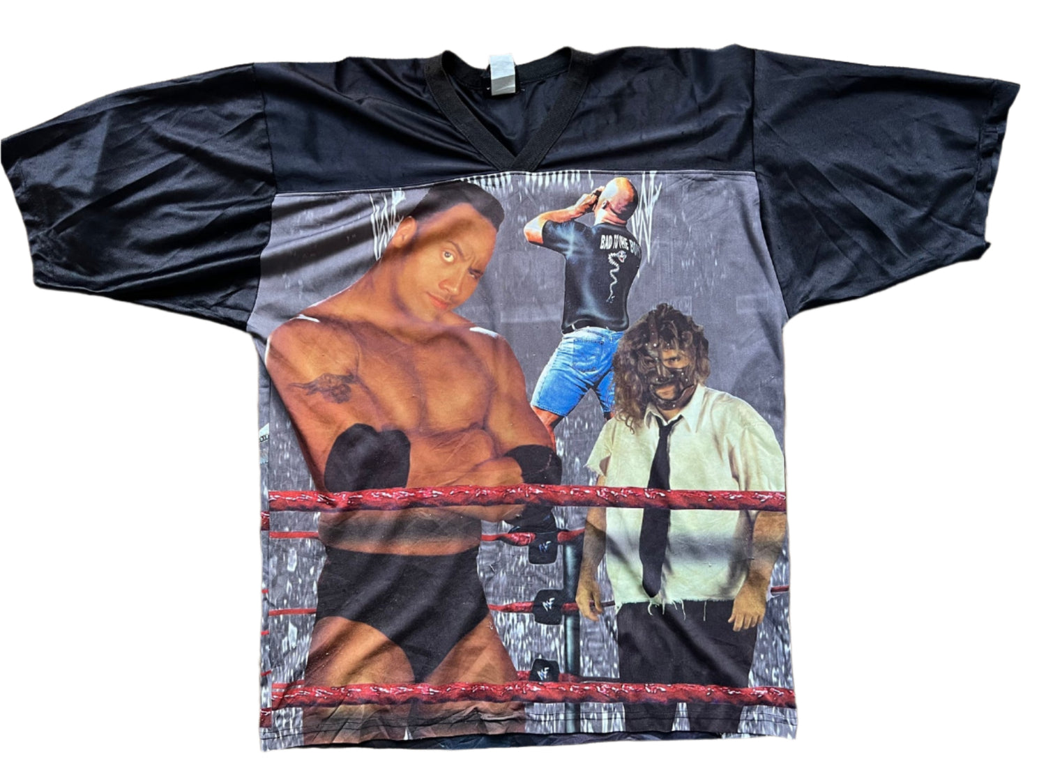 1999 WWF Raw / War Zone Jersey The Rock, “Stone Cold” Steve Austin, Mankind, The Undertaker, X-Pac and “Badass” Billy Gunn Pwcatalog