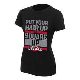 Sonya Deville "Square Up" Women's Authentic T-Shirt T-Shirt PW Catalog