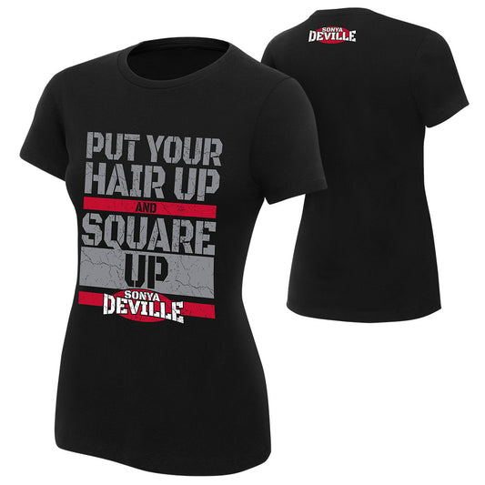 Sonya Deville "Square Up" Women's Authentic T-Shirt T-Shirt PW Catalog