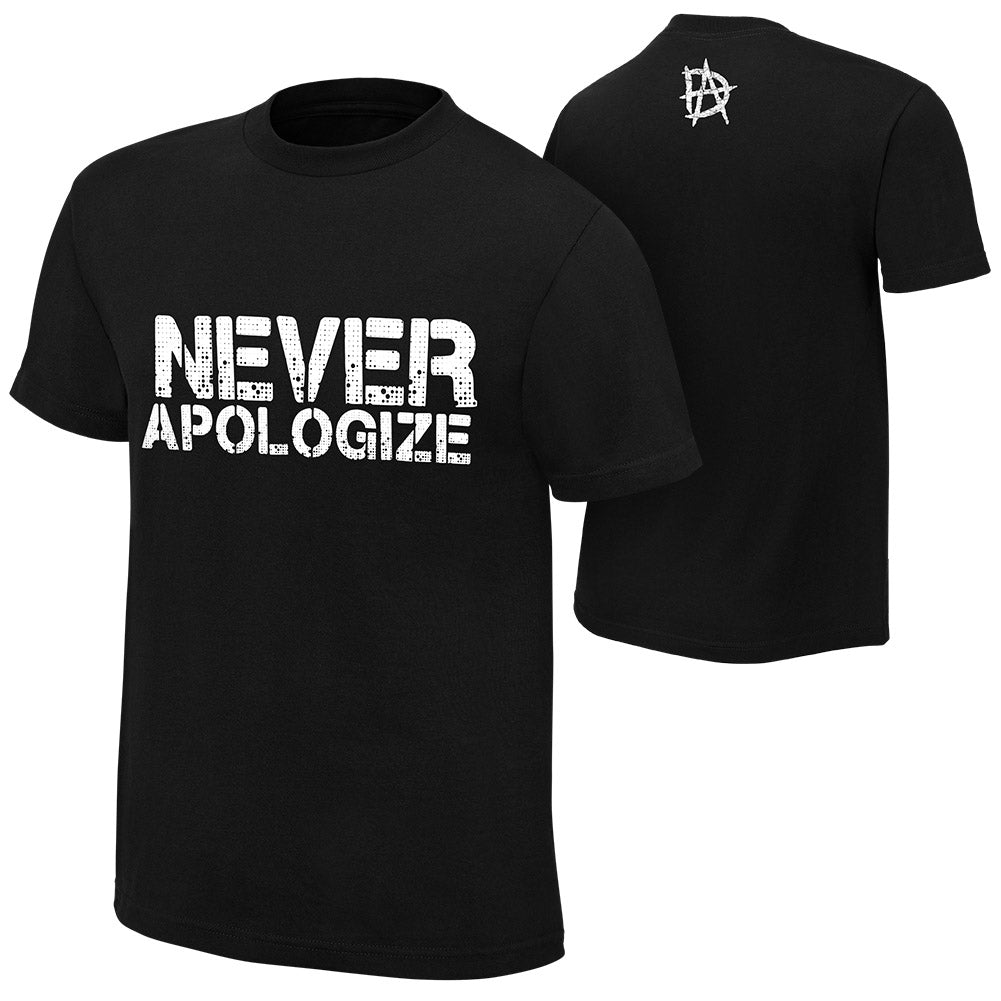 Dean Ambrose "Never Apologize" Youth Authentic T-Shirt T-Shirt PW Catalog