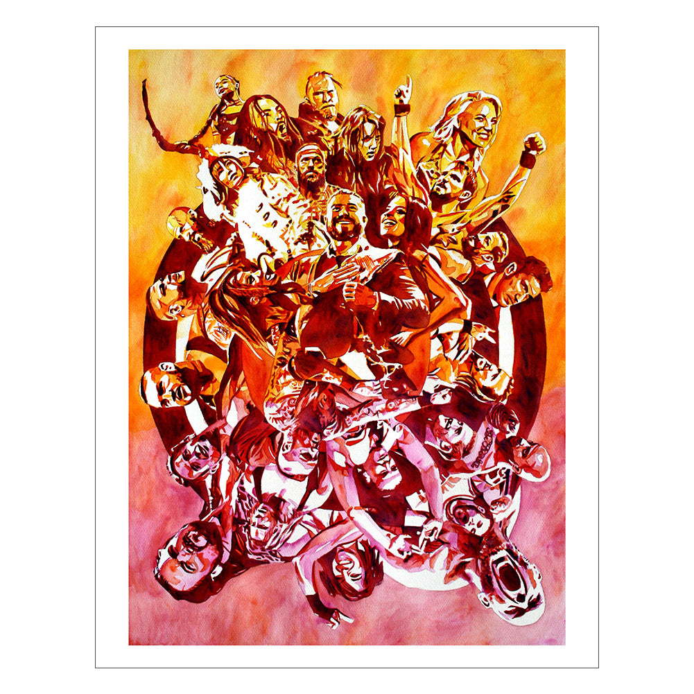NXT Roster 11 x 14 Rob Schamberger Art Print