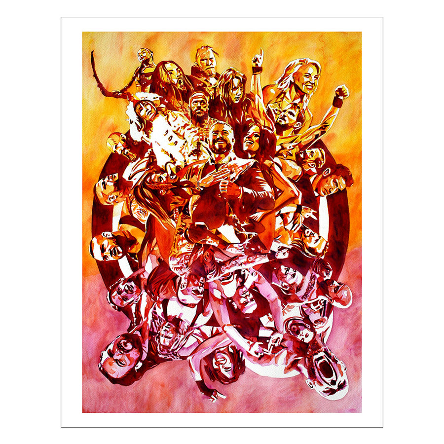 NXT Roster 11 x 14 Rob Schamberger Art Print
