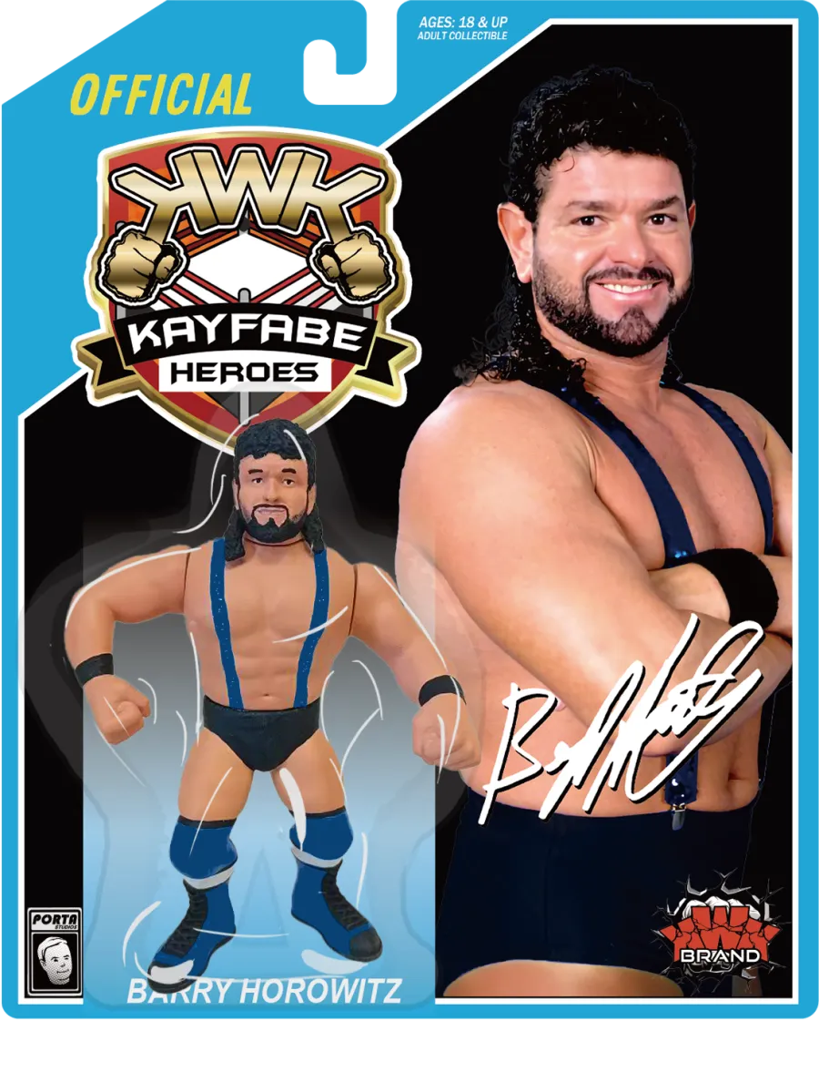 KWK Kayfabe Heroes Barry Horowitz [Navy Blue Trunks, Blue Card] PW Catalog