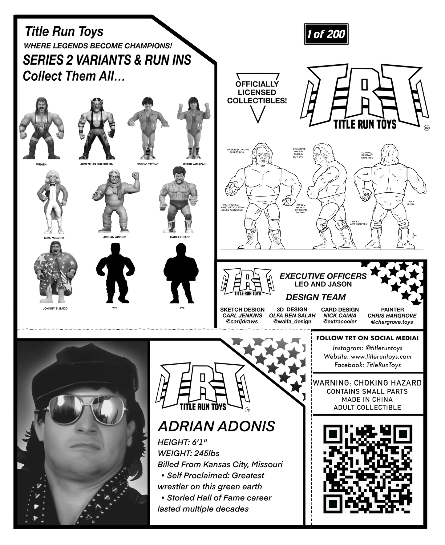 Title Run Toys Series 2 Adrian Adonis Limited 1 of 200 Biker Edition