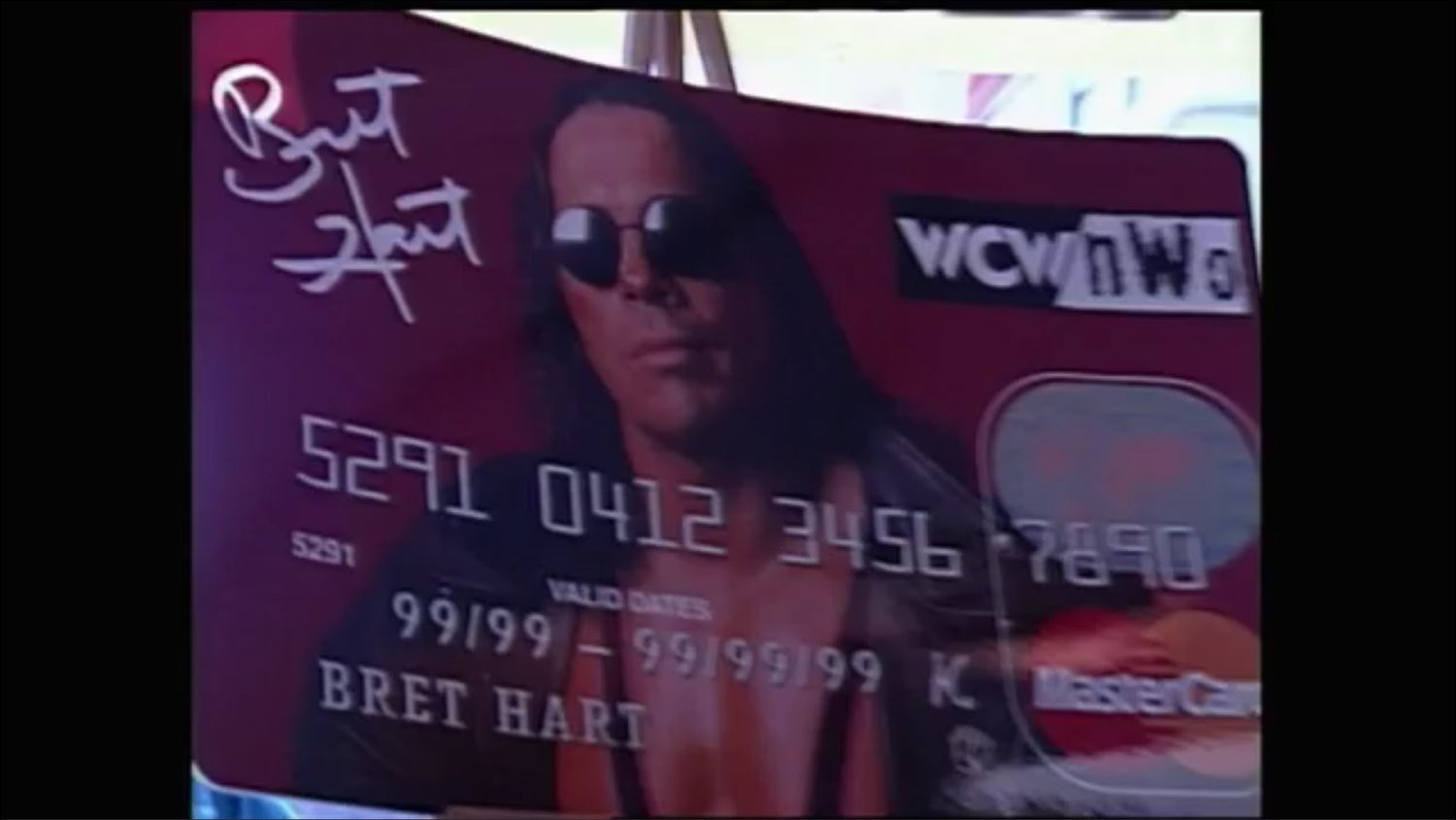 Bret Hart WCW Mastercard credit card 1998 PW Catalog