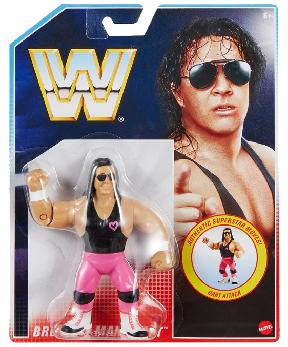 WWE Mattel Retro Wave 2 Bret “Hit Man” Hart Action & Toy Figures PWcatalog