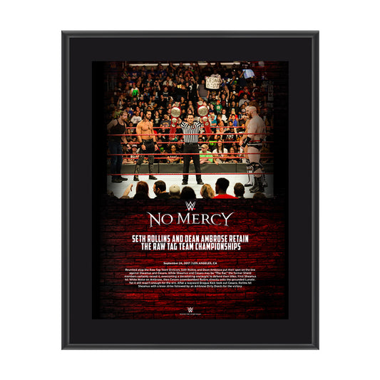 Dean Ambrose & Seth Rollins No Mercy 2017 10 x 13 Commemorative Photo Plaque Plaque PW Catalog