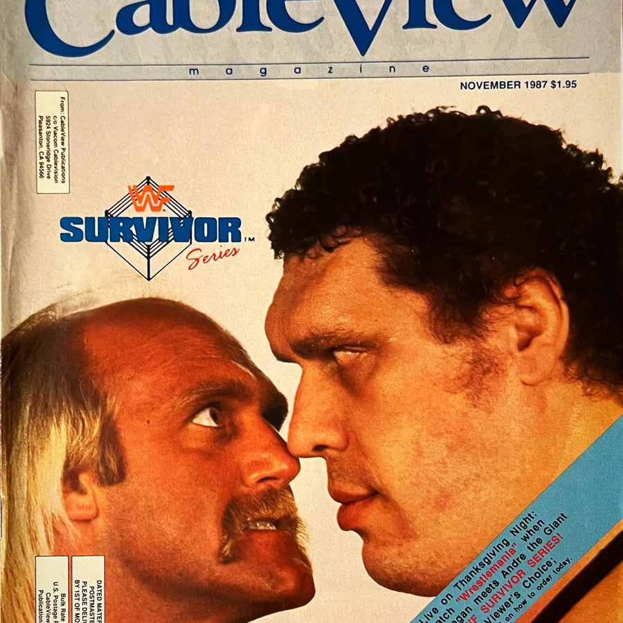 CableView 1987 Hulk Hogan & Andre the Giant Magazine PWcatalog